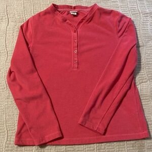 L.L. Bean Vibrant Pink Fleece Pullover, size medium regular